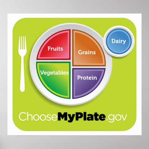 2011 Food Pyramid Choose My Plate poster