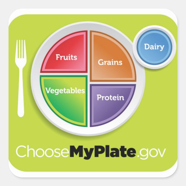 2011 Food Pyramid Choose My Plate sticker (Front)