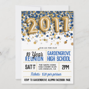 2011 High School College Reunion Invitation