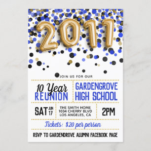 2011 High School College Reunion Invitation