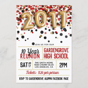 2011 High School College Reunion Invitation