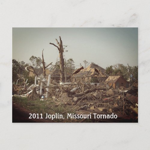 2011 Joplin tornado in Missouri Postcard