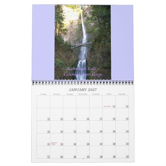 2011 Oregon Calendar (Jan 2027)