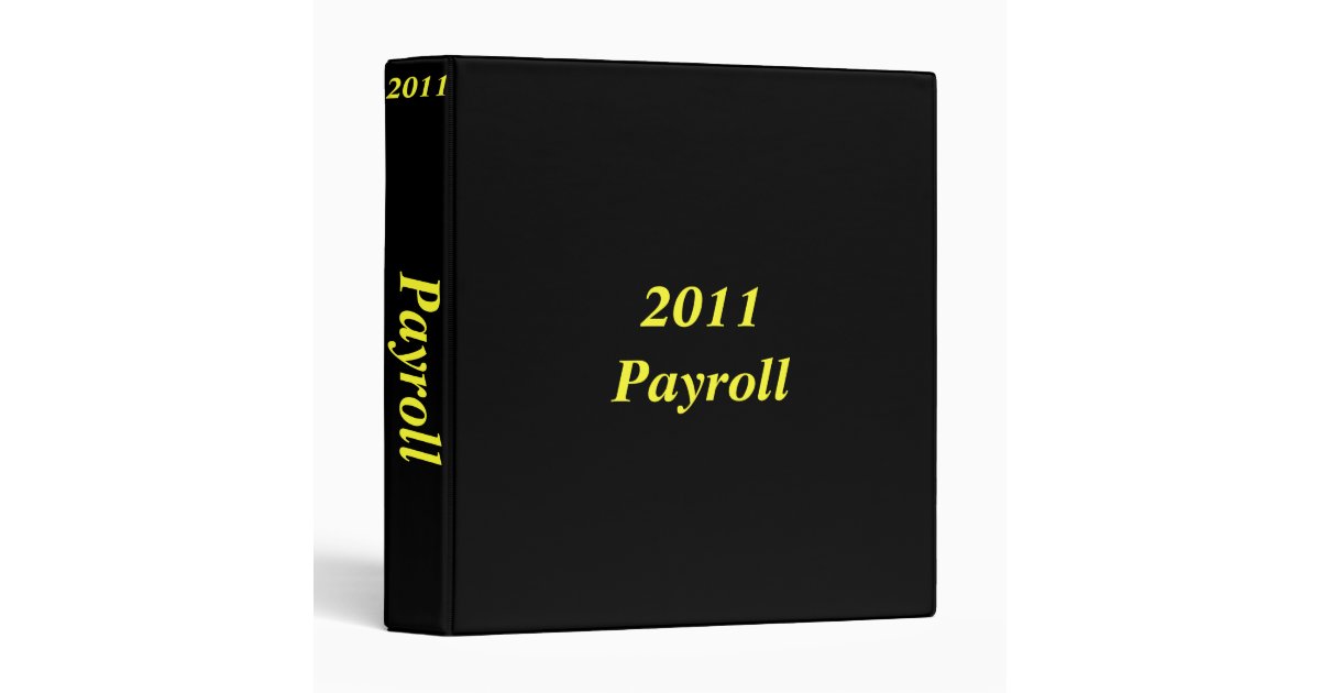 2011 Payroll Binder | Zazzle