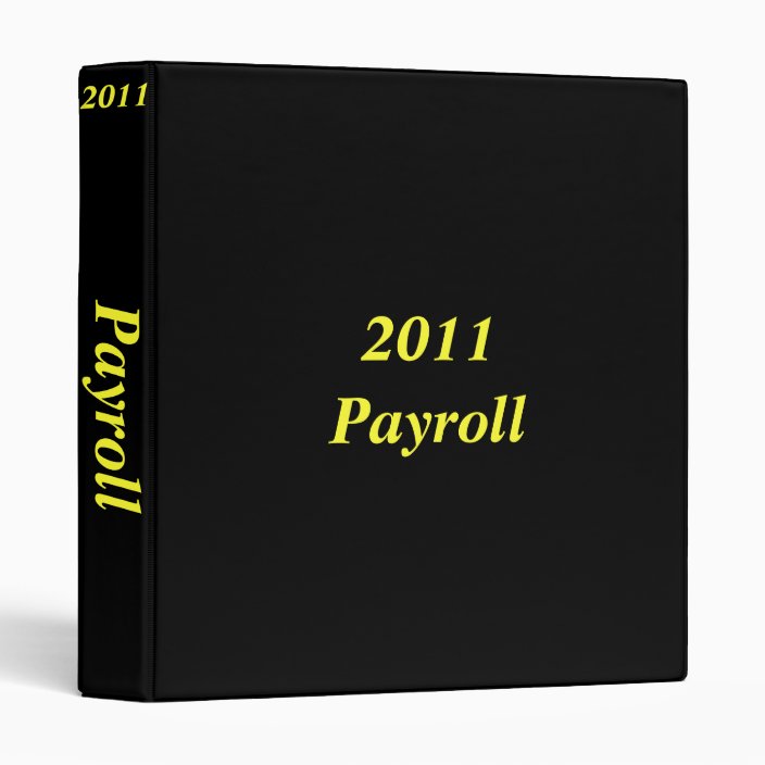 2011 Payroll Binder | Zazzle.com