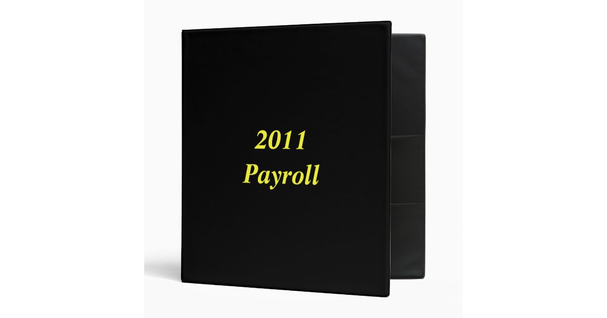 2011 Payroll Binder | Zazzle