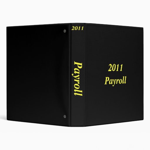 2011 Payroll Binder | Zazzle