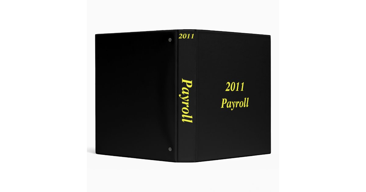 2011 Payroll Binder | Zazzle