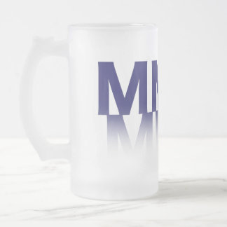 2011, Roman Numerals Frosted Glass Beer Mug