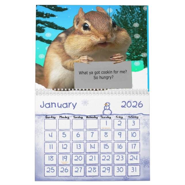 2011 Squirrel Calendar (Jan 2026)