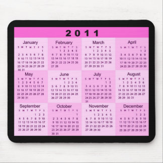 2011 Year at a Glance Calendar Mouse Pad