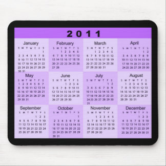 2011 Year at a Glance Calendar Mouse Pad