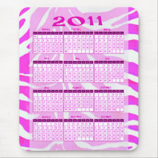 2011 Year at a Glance Calendar Mouse Pad