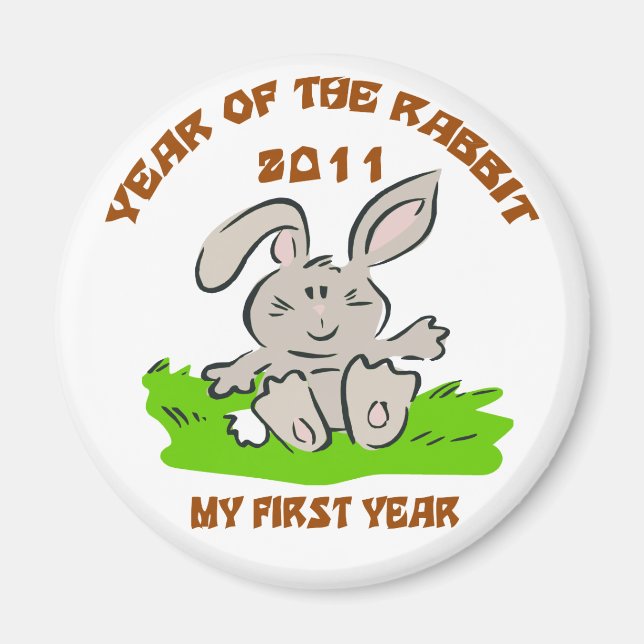 2011 Year of The Rabbit Baby Magnet (Front)