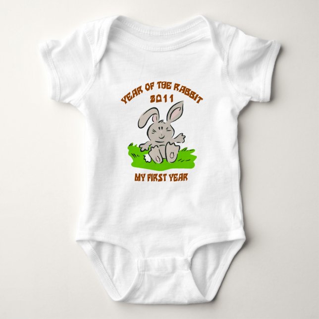 2011 Year of The Rabbit Baby T-Shirt Baby Bodysuit (Front)
