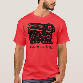 2011 Year of The Rabbit Paper Cut Dark T-Shirt