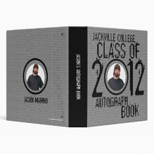 2012 Autograph Graduation Book Binder Gray