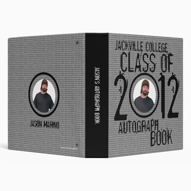 2012 Autograph Graduation Book Binder Gray (Background)