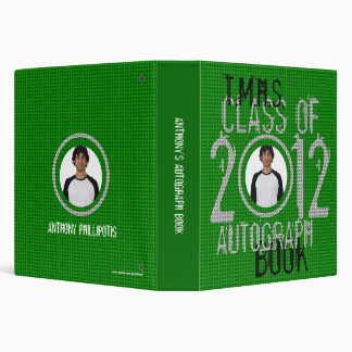 2012 Autograph Graduation Book Binder Green