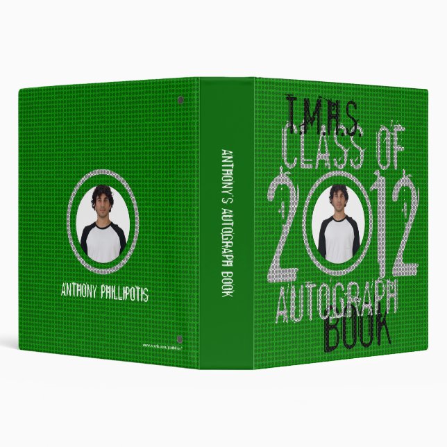 2012 Autograph Graduation Book Binder Green (Background)