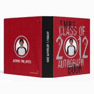 2012 Autograph Graduation Book Binder Red