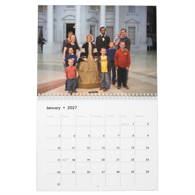 2012 Bradd Family Calendar (Jan 2027)