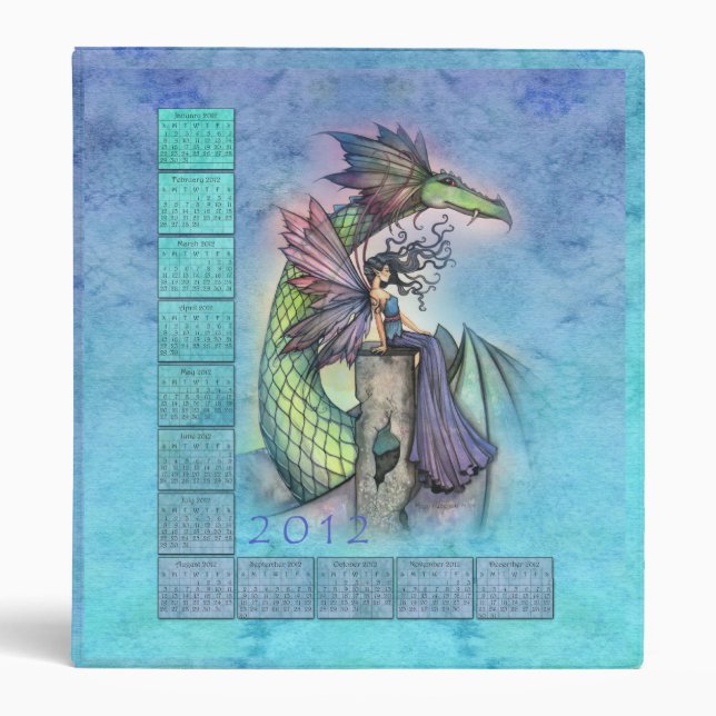 2012 Calendar Binder Fairy and Dragon (Front)