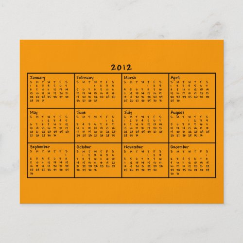2012 Calendar Flyer