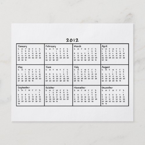2012 Calendar Flyer