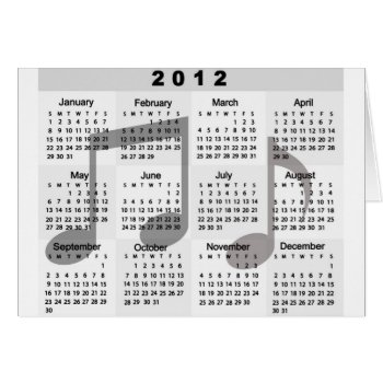2012 Calendar With Musical Notes Print by CreativeContribution at Zazzle