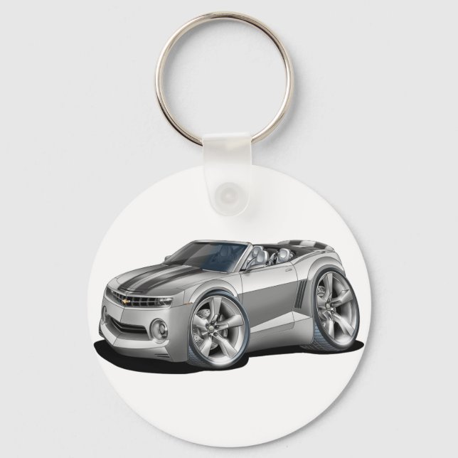 2012 Camaro Silver-Black Convertible Keychain (Front)