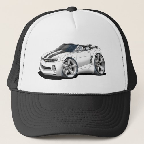2012 Camaro White-Black Convertible Trucker Hat