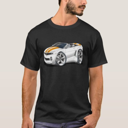 2012 Camaro White_Orange Convertible T_Shirt