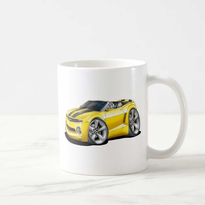 2012 Camaro Yellow Black Convertible Mugs