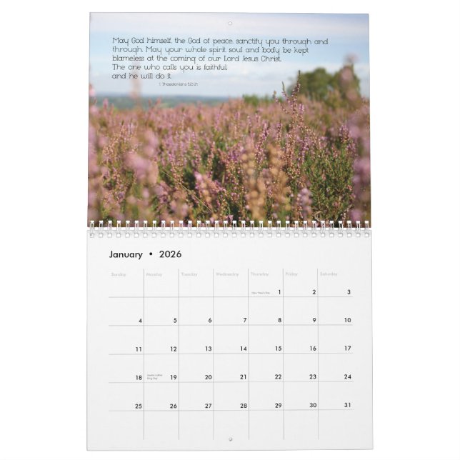 2012 Christian calendar: Prayers of the Bible Calendar (Jan 2026)