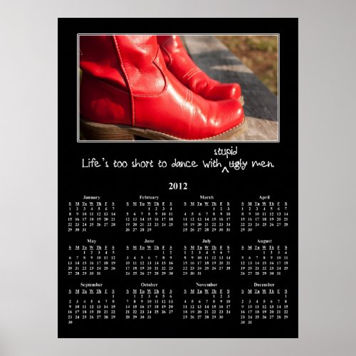 2012 Demotivational Wall Calendar Man Problems Poster