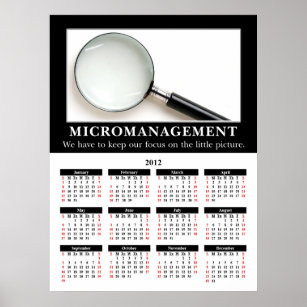 2012 Demotivational Wall Calendar: Micromanagement Poster