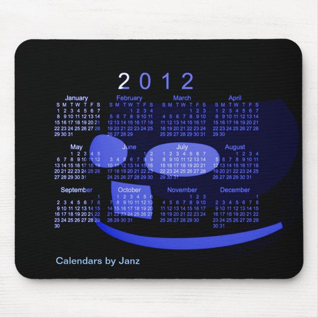 2012 Desk Calendar Mouse Pad (Front)