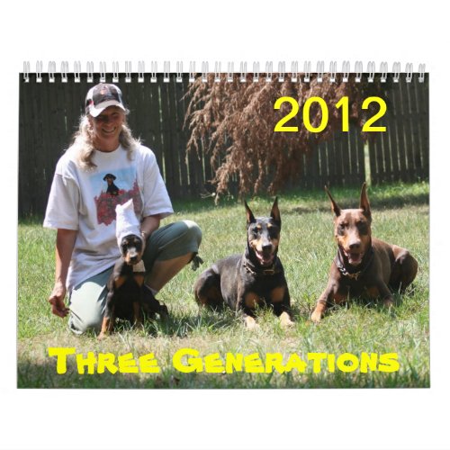 2012 Doberman Calendar  Again