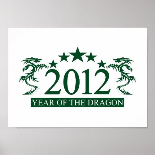 2012 DRAGON poster customize Poster