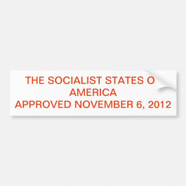 2012 ELECTION RESULTS AS CONSERVATIVES SEE IT BUMPER STICKER (Front)