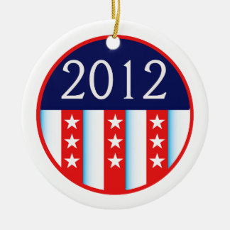 2012 election seal red and blue vote voting ceramic ornament