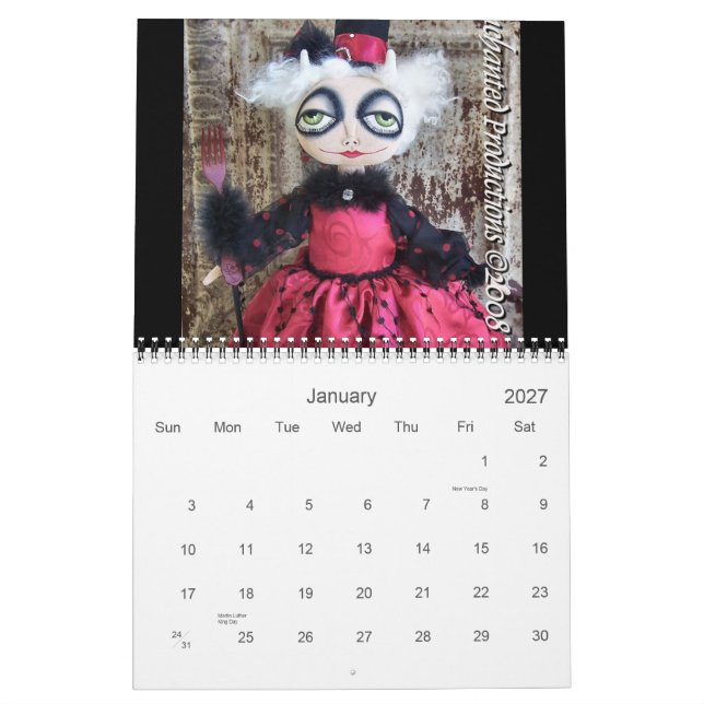2012 Enchanted Productions Calendar (Jan 2027)