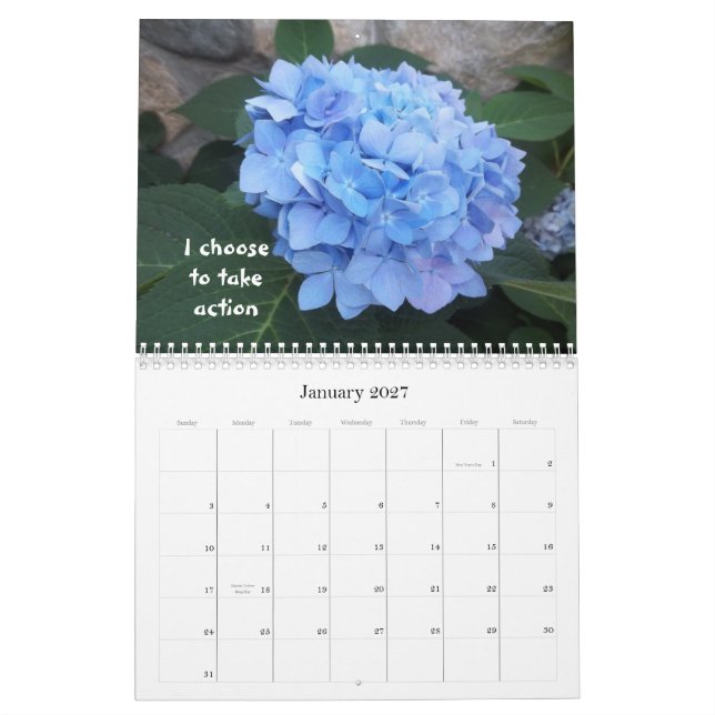 2012 Flowers Calendar (Jan 2027)