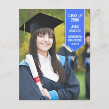 2012 Graduation Photo Stole Flat Announcement by all_items at Zazzle