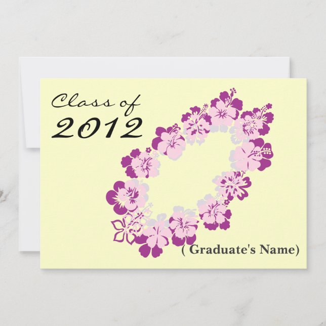 2012 Hawaii Theme Graduation Announcement (Front)