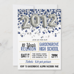 2012 High School College Reunion Invitation