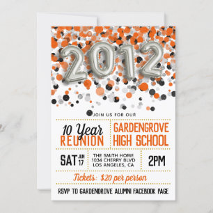 2012 High School College Reunion Invitation