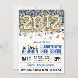 2012 High School College Reunion Invitation