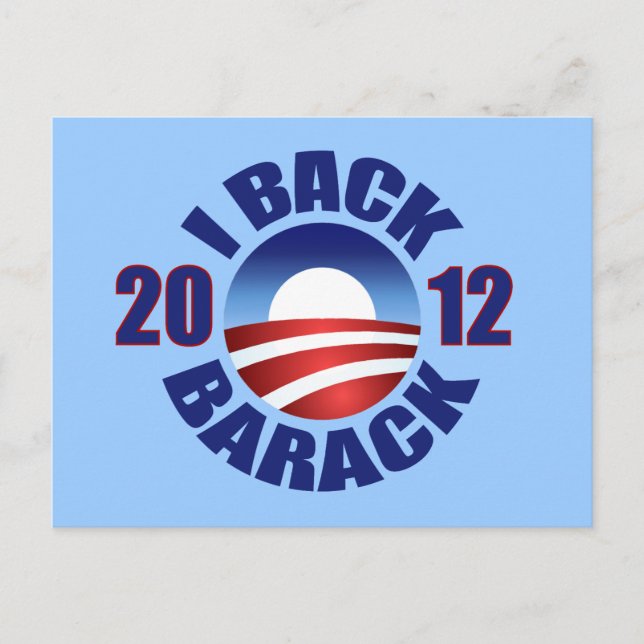 2012 I BACK BARACK POSTCARD (Front)